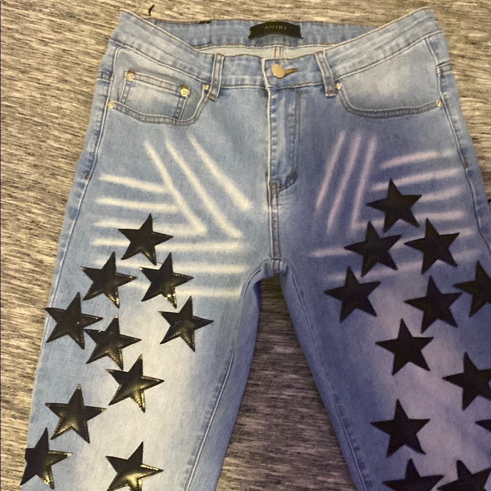 Amiri Jeans Denim with black stars